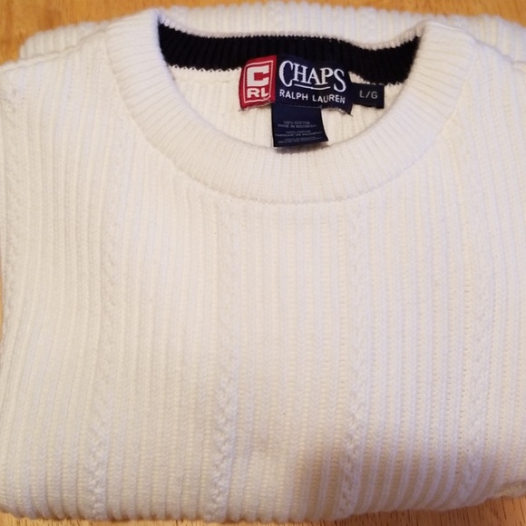 Chaps white sweater Clearance